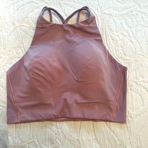 Lululemon sports bra. Built in non removable cups. Blush pink. Size 8